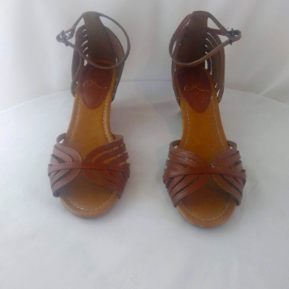 Its Ok Brown Wedge Sandals